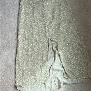 Abercrombie Floral Midi Skirt with Slit